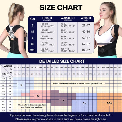 Dropshipping Stock Adjustable Back Posture Corrector Belt Women Men Prevent Slouching Relieve Pain Posture Corrector